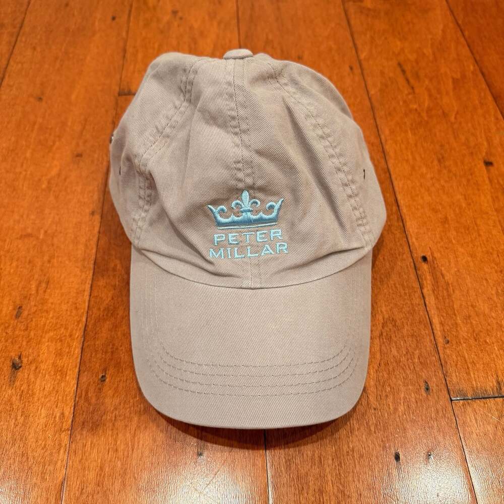 Peter Millar Crown Logo Adjustable Cotton Baseball Cap Hat